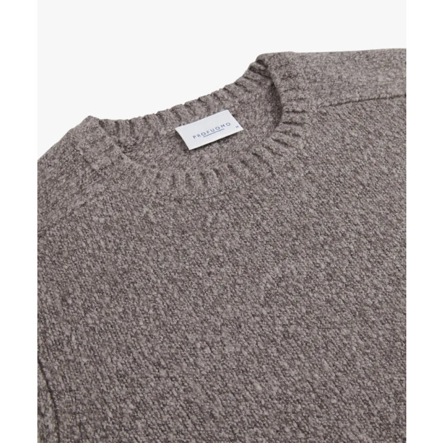 Profuomo pullover crew neck ppwj30037b h1 light brown 05711.810.0015 large