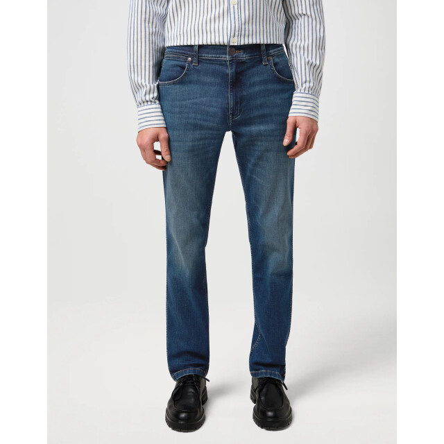 Wrangler Greensboro heren regular straight-fit jeans marine tint WRANGLER 112371009 Greensboro MarineTine large