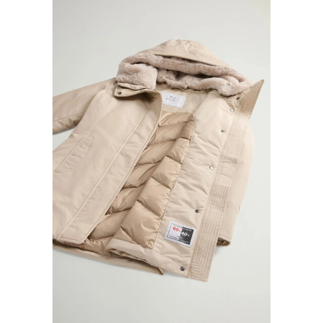 Woolrich Women boulder faux fur parka oxford tan 159673634 large