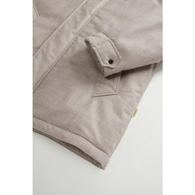 Woolrich Men loro piana wool silk short parka dove 159674874 large