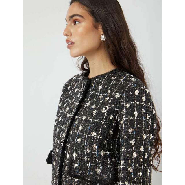 Y.A.S Yasvalenda ls tweed jacket show black 26038583-190939 large