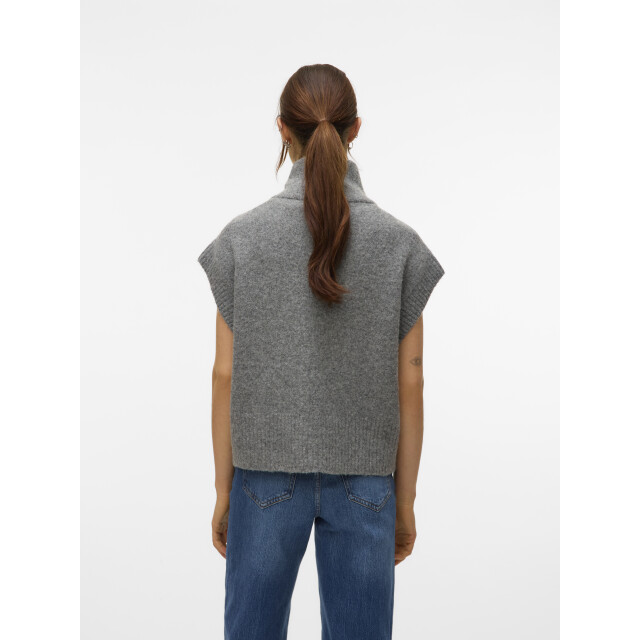 Vero Moda vmbang sl highneck zipper vest boo 10331524 medium grey melange 06226.941.0001 large