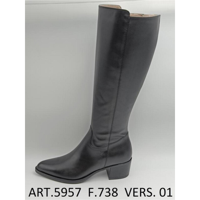 DL Sport hoge zwarte leren laars 5957 large