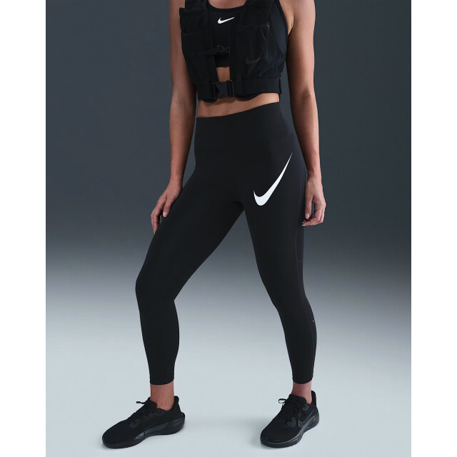 Nike tempo swoosh run women's high- hardloop legging 7/8 dames - 072937_990-L large