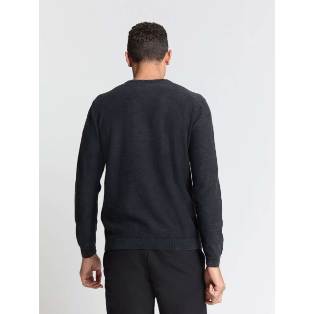 No Excess Pullover crewneck garment dyed + st black N2102-020 large