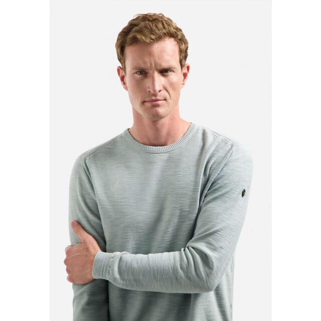 No Excess Pullover crewneck garment dyed + st dusty blue N2102-138 large