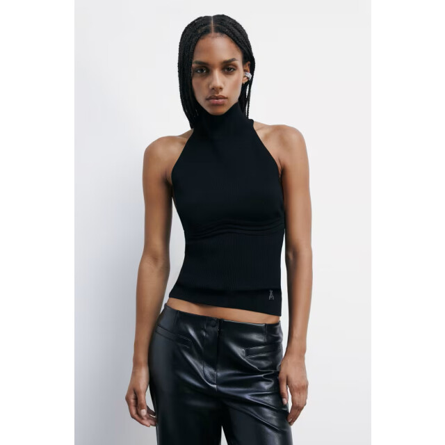 Patrizia Pepe Mouwloo gebreid coltrui-topje 8K0310 large