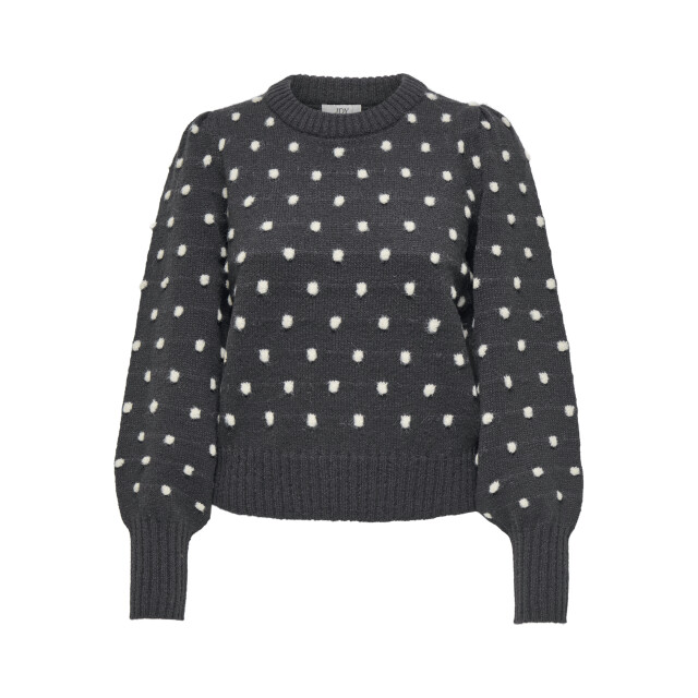 Jacqueline de Yong sigrid life l/s on puff pull knt 15304813 dark grey melange 06712.970.0014 large