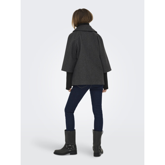 Jacqueline de Yong hannah life short jacket otw hab 15337889 dark grey melange 06111.970.0010 large
