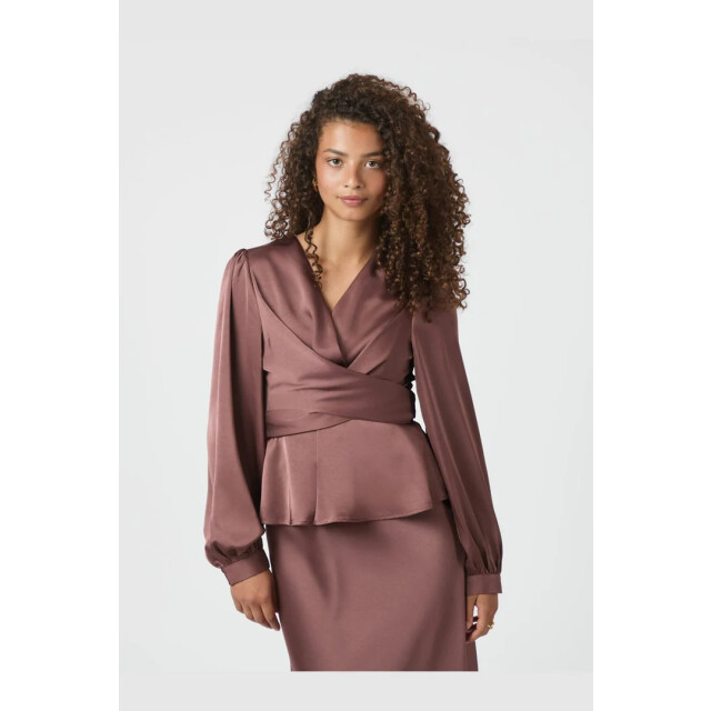 Neo Noir rista heavy sateen blouse 164803 393 dark rose 06615.625.0012 large