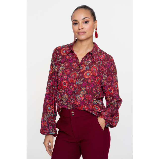 Geisha blouse print 53606-20 445 /red 06615.758.0002 large