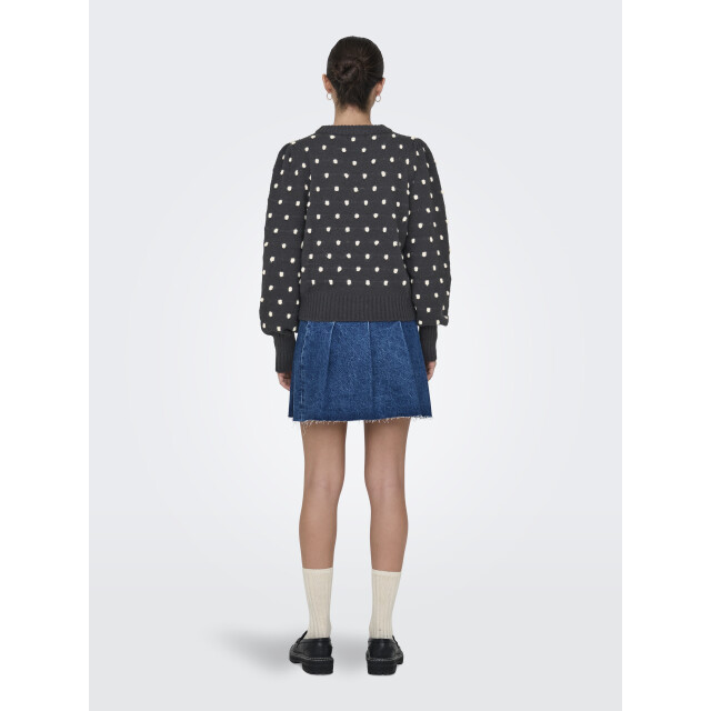 Jacqueline de Yong sigrid life l/s on puff pull knt 15304813 dark grey melange 06712.970.0014 large