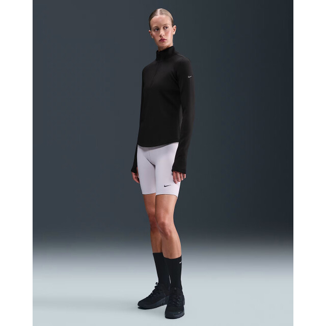 Nike One women's therma-fit 1/2-zip training t-shirt lange mouw dames - 073023_990-L large