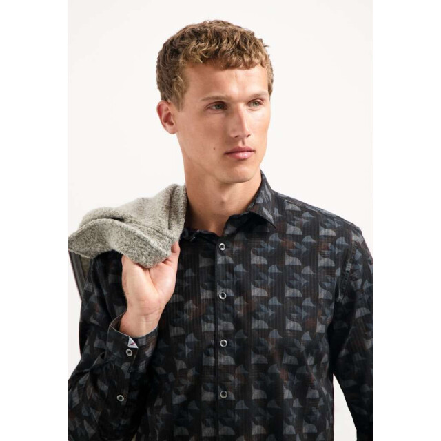 No Excess Shirt allover printed structure str night 29400936-078 large
