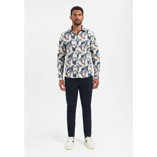 No Excess Shirt stretch allover printed night 29400938-078 large