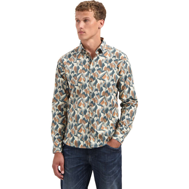 No Excess Shirt stretch allover printed night 29400937-078 large