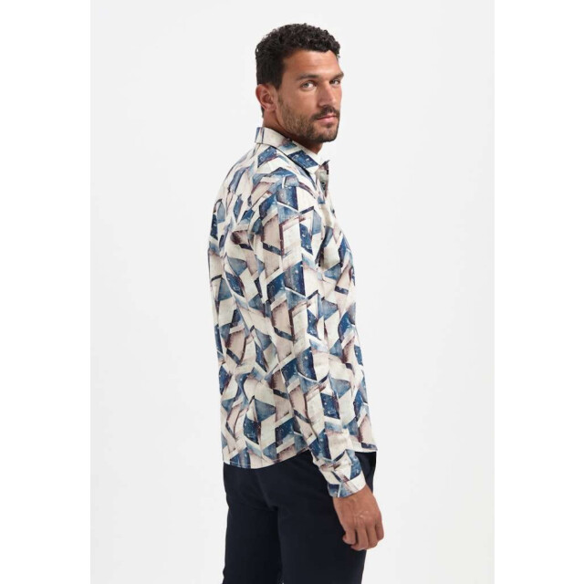 No Excess Shirt stretch allover printed night 29400938-078 large