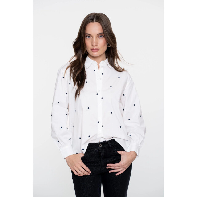 Geisha 53534-14 000 blouse hearts white/black 53534-14 000 large
