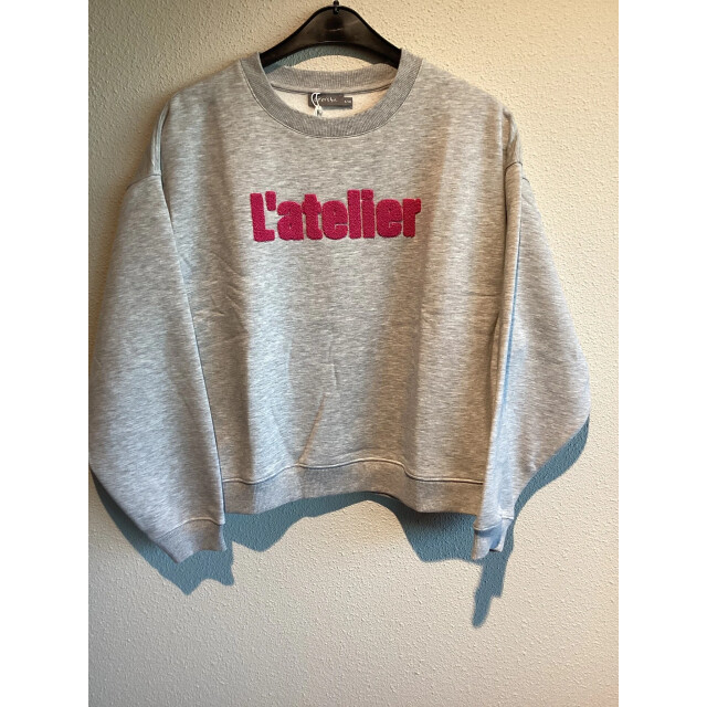 Geisha 52601-41 900 sweater l'atelier toweling grey melange/fuchsia 52601-41 900 large