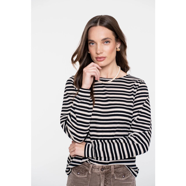 Geisha 52563-47 999 top striped ajour black/off-white 52563-47 999 large