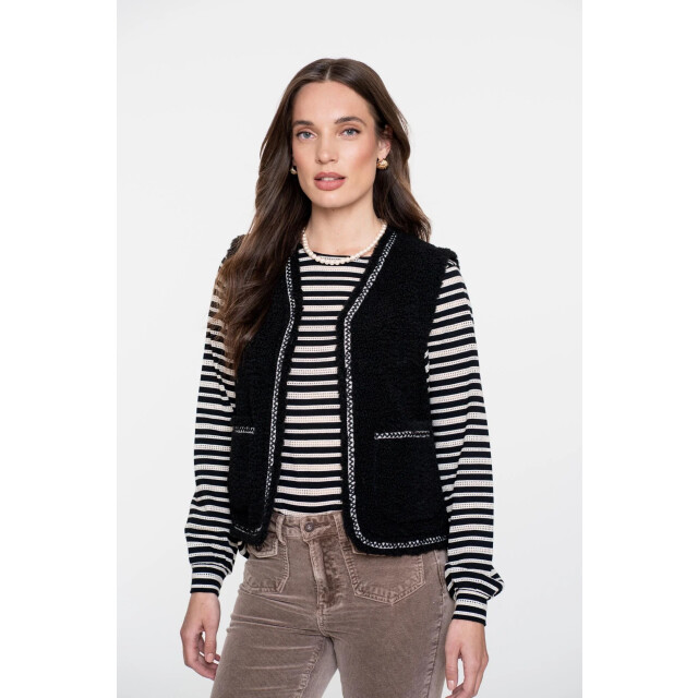 Geisha 52563-47 999 top striped ajour black/off-white 52563-47 999 large