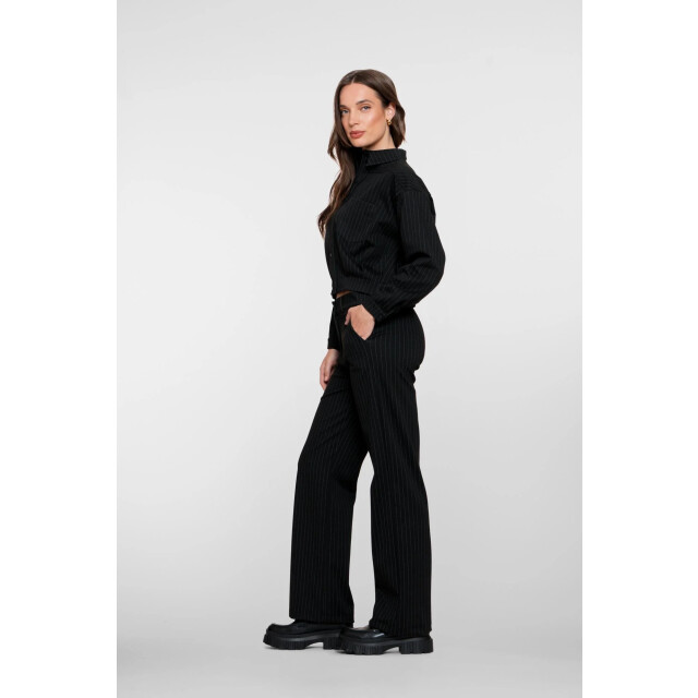 Geisha 51680-20 999 pants stripe black 51680-20 999 large
