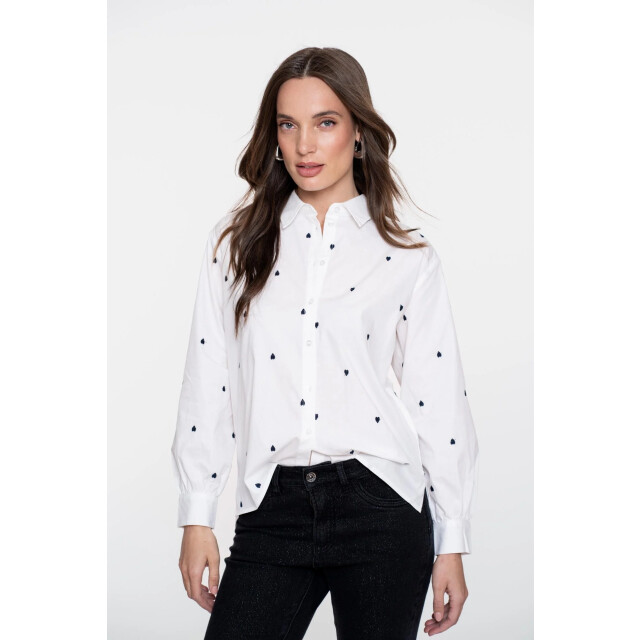 Geisha 53534-14 000 blouse hearts white/black 53534-14 000 large