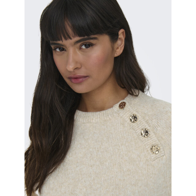 Only Onlemma life ls button oneck knt noos beige 4219.05.0092 large