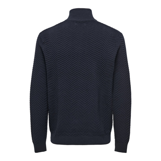 Only & Sons Onsmace reg 12 herringbon half zip navy 5219.37.0021 large