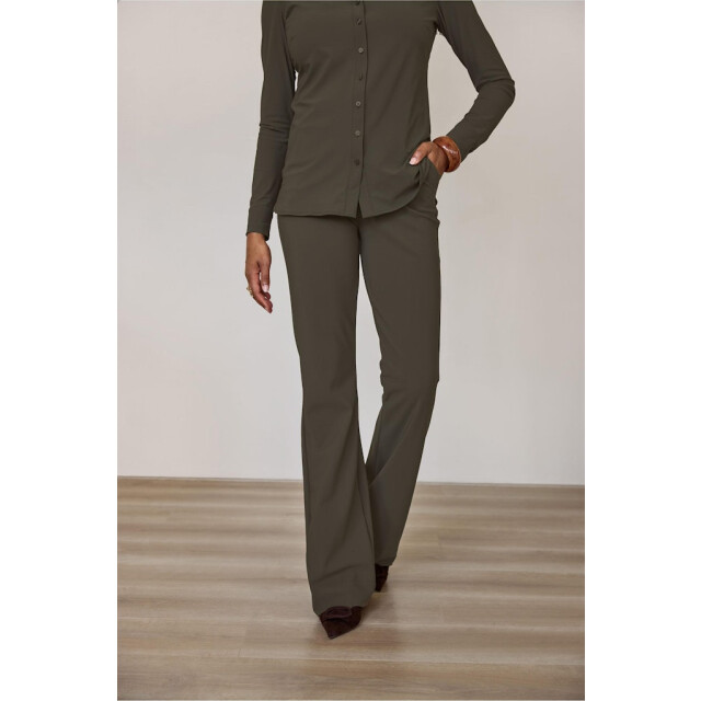 Studio Anneloes Flair bonded trousers army 4109.26.0037 large