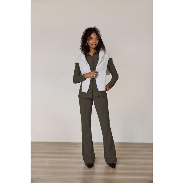 Studio Anneloes Flair bonded trousers army 4109.26.0037 large