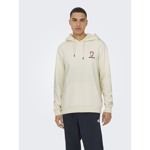 Only & Sons Onsceres kenny reg ls hoodie sweat ecru 5209.03.0003 large