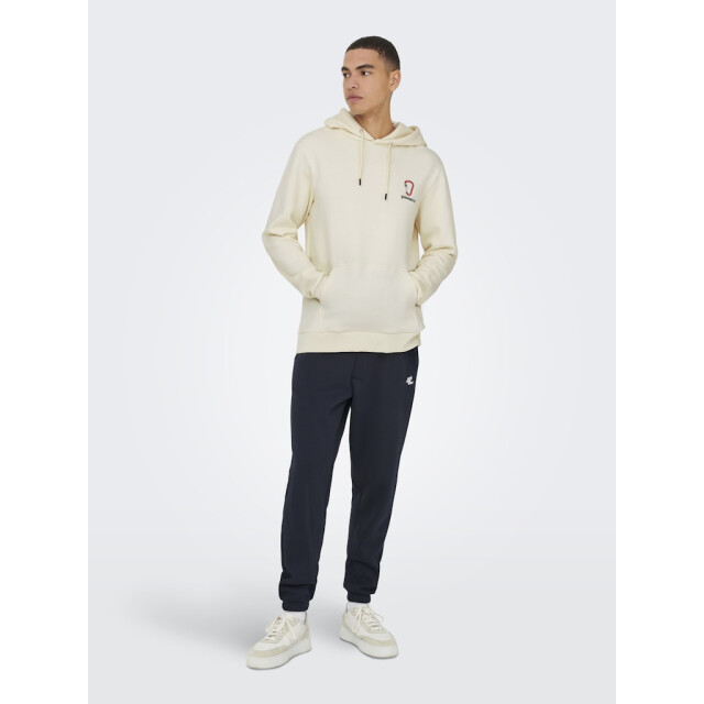 Only & Sons Onsceres kenny reg ls hoodie sweat ecru 5209.03.0003 large