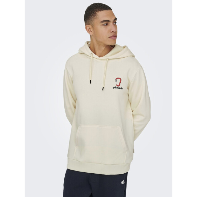Only & Sons Onsceres kenny reg ls hoodie sweat ecru 5209.03.0003 large