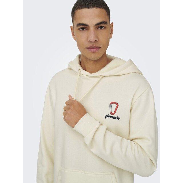 Only & Sons Onsceres kenny reg ls hoodie sweat ecru 5209.03.0003 large
