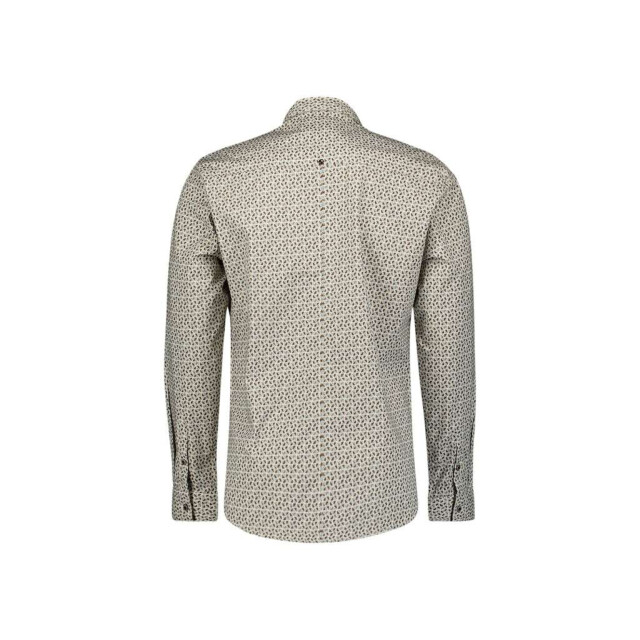 No Excess Shirt stretch allover printed taupe 29430921-044 large