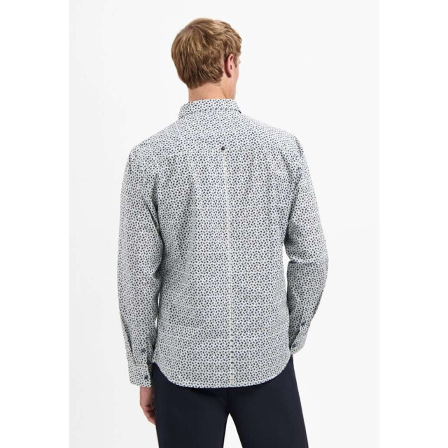 No Excess Shirt stretch allover printed dusty blue 29430921-138 large