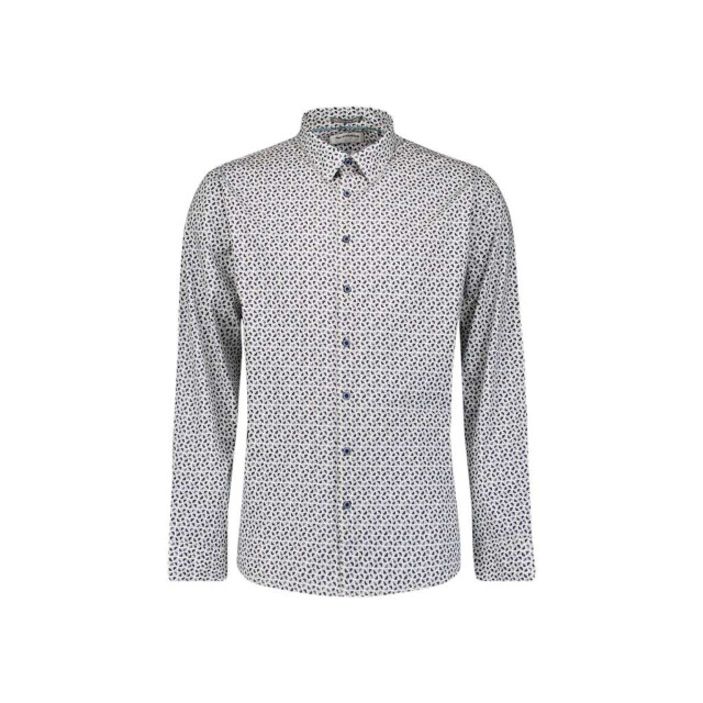 No Excess Shirt stretch allover printed dusty blue 29430921-138 large