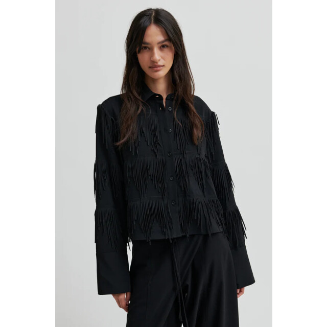 Second Female blouse lm dancing cropped shirt 8001 black 06615.990.0060 large