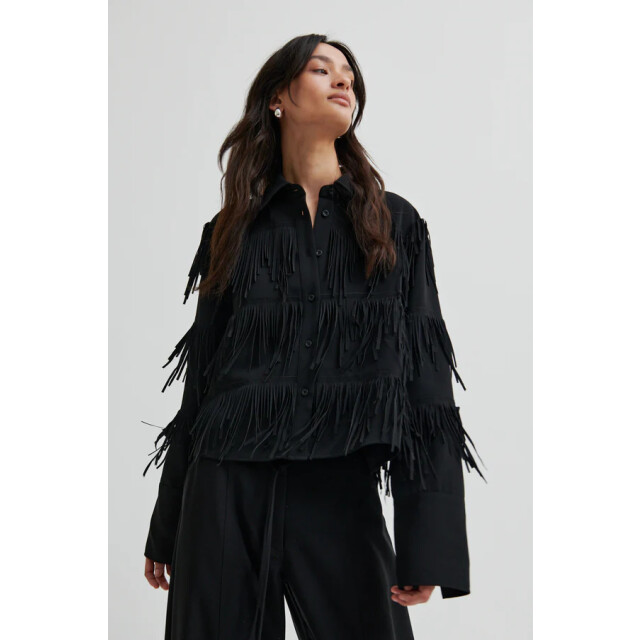 Second Female blouse lm dancing cropped shirt 8001 black 06615.990.0060 large