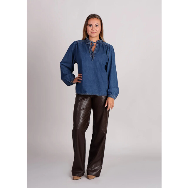 Grace & Mila Salsa blouse strik denim 9604546003272 large