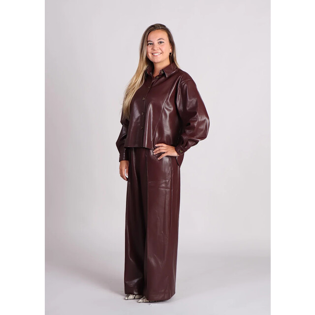 FRNCH Michaux lakleren broek bordeaux 9610153197896 large