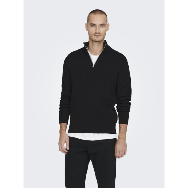 Only & Sons Onsphil reg 12 struc half zip knit - 5219.80.0006 large