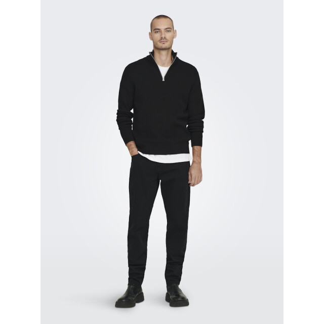 Only & Sons Onsphil reg 12 struc half zip knit - 5219.80.0006 large