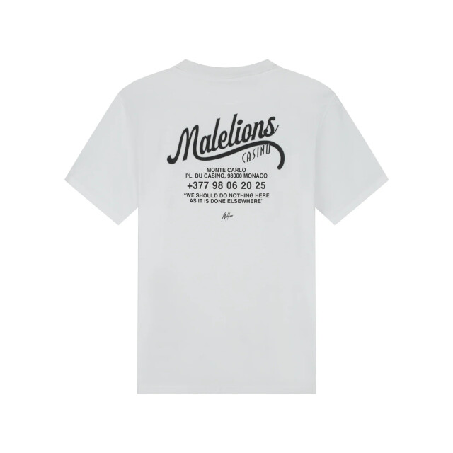 Malelions men casino t-shirt mm2-aw25-22 100 white 05011.100.0297 large