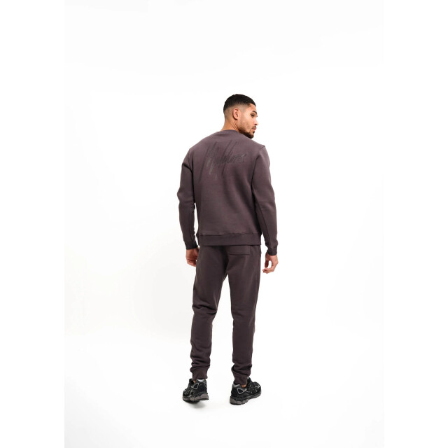 Malelions men striped signature sweater mm1-aw25-05 696 mulch brown 05735.840.0034 large