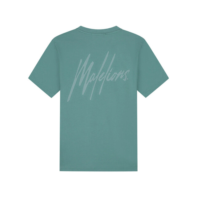 Malelions men striped signature t-shirt mm1-aw25-03 400 green 05011.369.0251 large