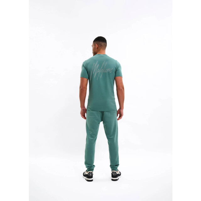 Malelions men striped signature t-shirt mm1-aw25-03 400 green 05011.369.0251 large