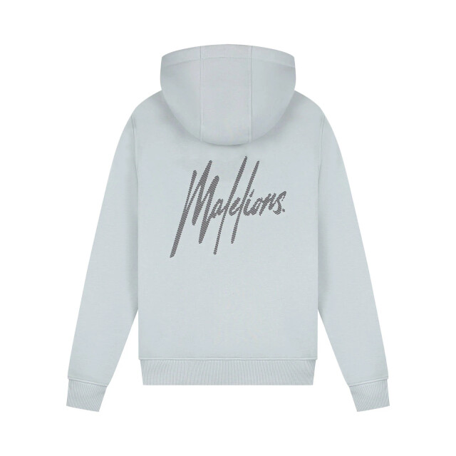 Malelions men striped signature hoodie mm1-aw25-07 691 ocean grey 05734.940.0031 large
