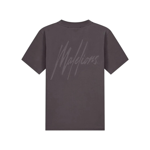 Malelions men striped signature t-shirt mm1-aw25-03 696 mulch brown 05011.840.0077 large
